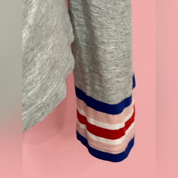 Boden Boatneck Multicolored Cuff Long Sleeved T- Sz Medium - Picture 7 of 10
